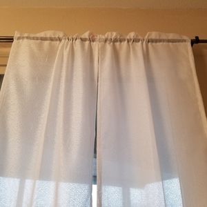 2 Panels of Soft White curtains